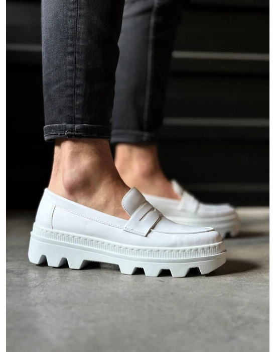 Knack Yüksek Taban Klasik Ayakkabı 779 Beyaz