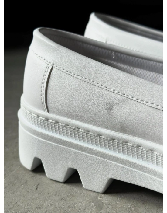 Knack Yüksek Taban Klasik Ayakkabı 779 Beyaz