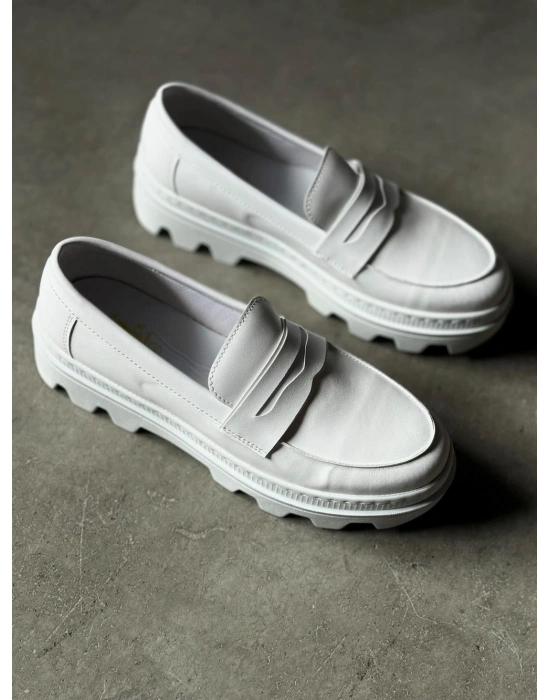 Knack Yüksek Taban Klasik Ayakkabı 779 Beyaz