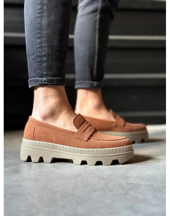 Knack Yüksek Taban 779 Taba Süet Erkek Klasik Ayakkabı