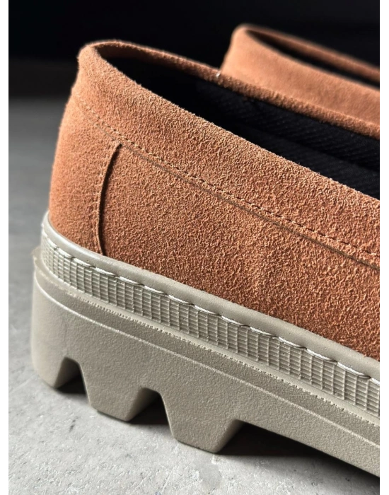 Knack Yüksek Taban 779 Taba Süet Erkek Klasik Ayakkabı