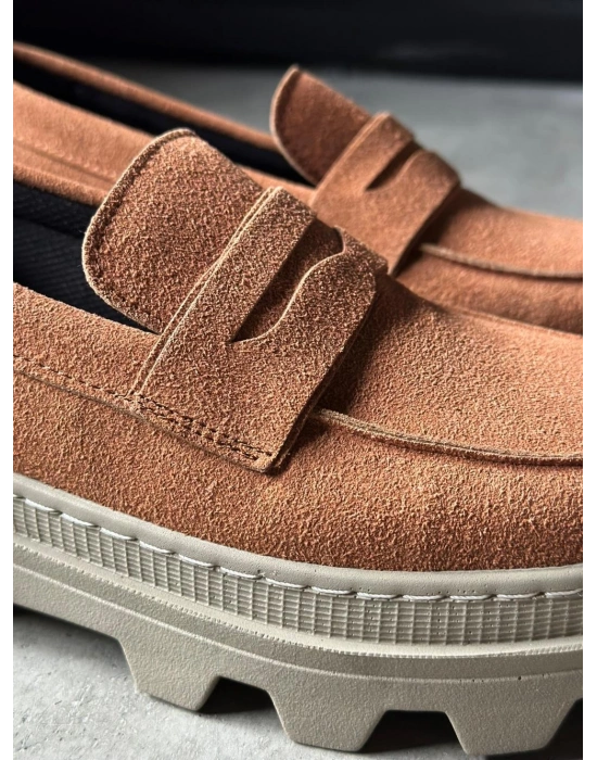 Knack Yüksek Taban 779 Taba Süet Erkek Klasik Ayakkabı