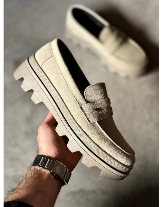 Knack Yüksek Taban 779 Vizon Süet Erkek Klasik Ayakkabı