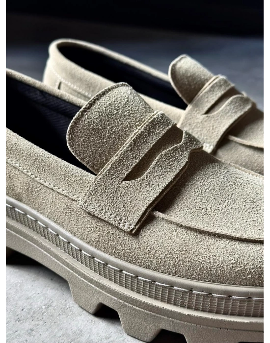 Knack Yüksek Taban 779 Vizon Süet Erkek Klasik Ayakkabı