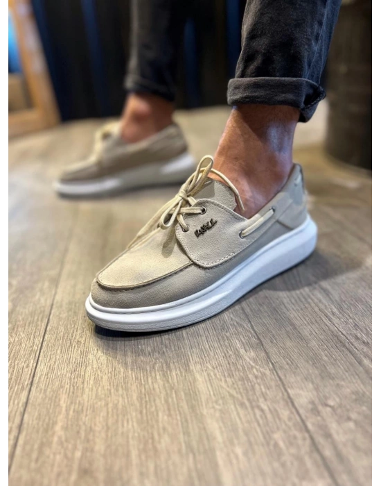 Knack Yüksek Taban Mevsimlik Süet Ayakkabı 009 Taş