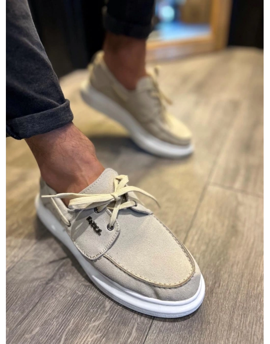 Knack Yüksek Taban Mevsimlik Süet Ayakkabı 009 Taş