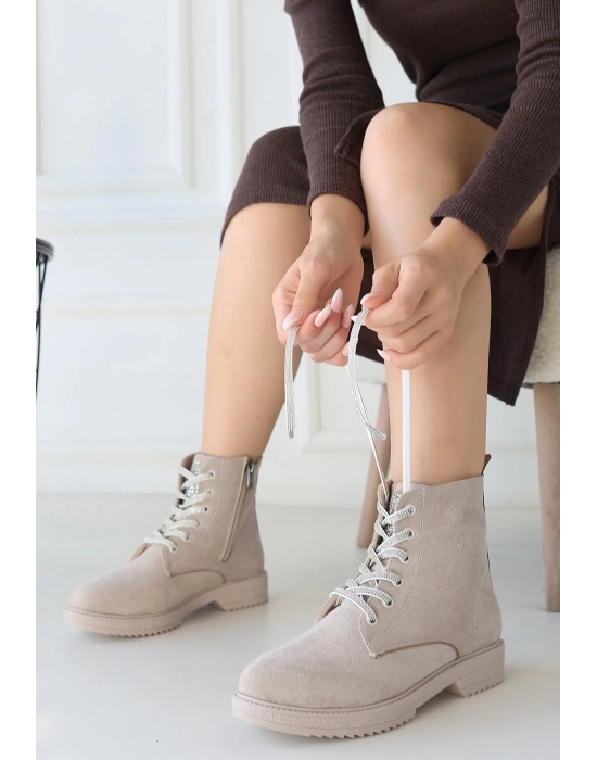 Kolly Bej Süet Bağcıklı Kadın Bot