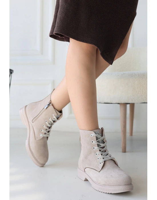 Kolly Bej Süet Bağcıklı Kadın Bot