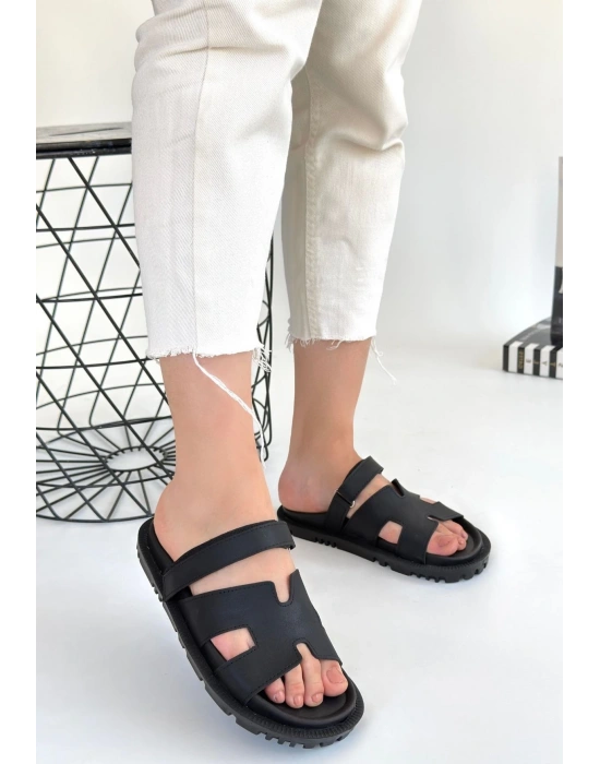 Kooni Siyah Nubuk Kadın Terlik