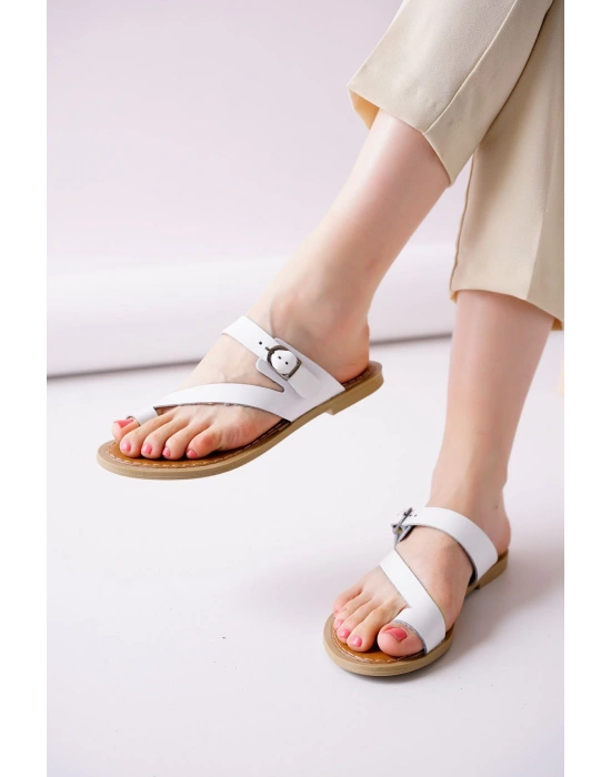 Kran Beyaz Cilt Kadın Terlik