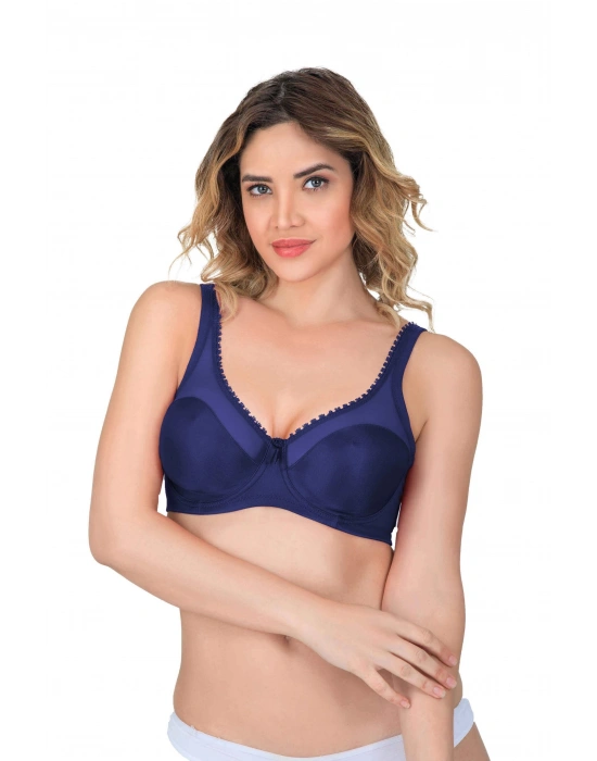 LACİVERT  MI Emay 169 C Basic Balenli Toparlayıcı Sütyen