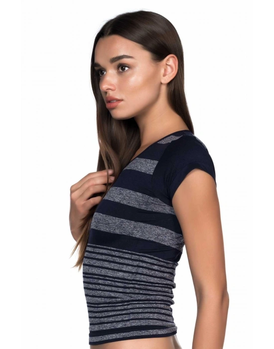 LACİVERT MI Emay 5026 Soft Seamless T Shirt