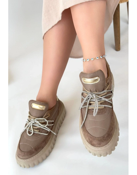 Lemda Vizon Süet Bağcıklı Spor Ayakkabı