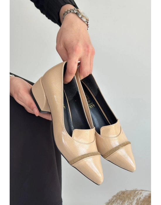 Liina Bej Rugan Kadın Topuklu Ayakkabı