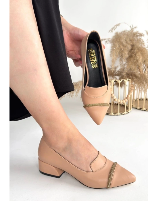 Liina Nude Cilt Kadın Topuklu Ayakkabı