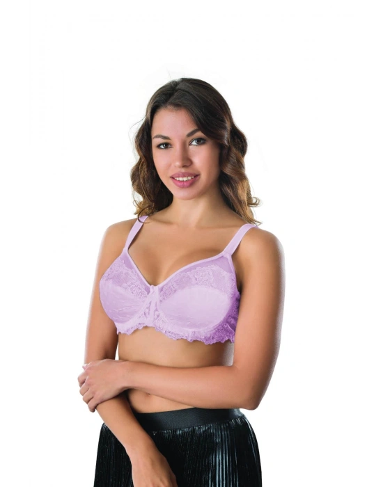 LİLA MI Emay 170 C Balenli Brode Toparlayıcı Sütyen