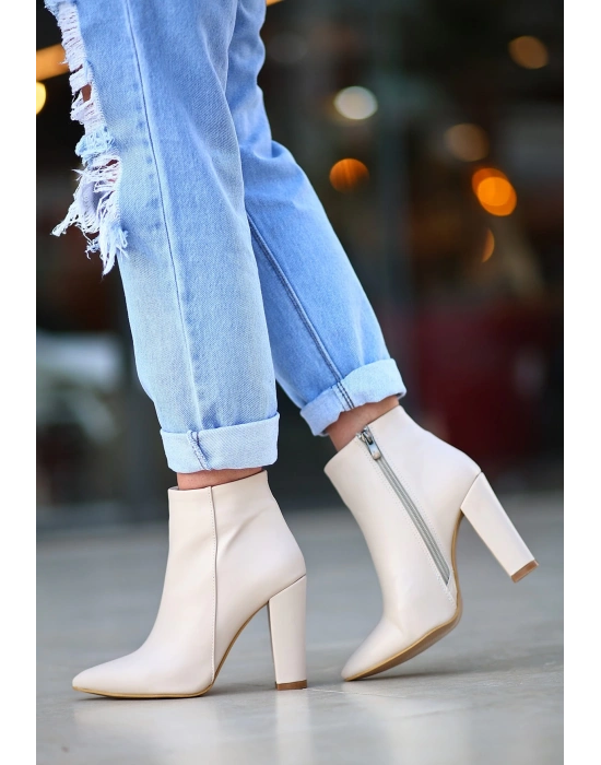 Loora Ten Cilt Topuklu Kadın Bot