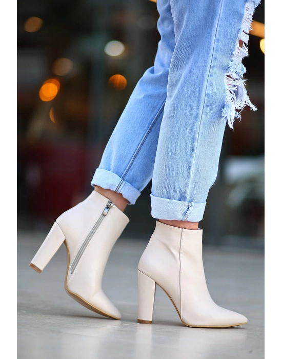 Loora Ten Cilt Topuklu Kadın Bot