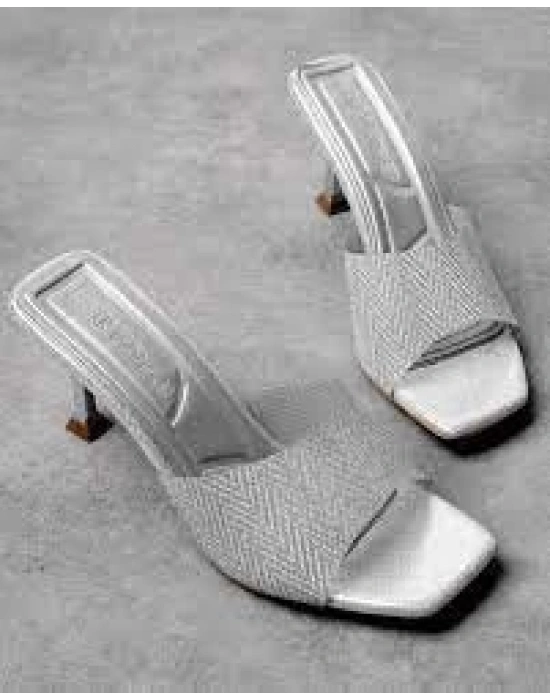 Luart Platin Simli Topuklu Terlik