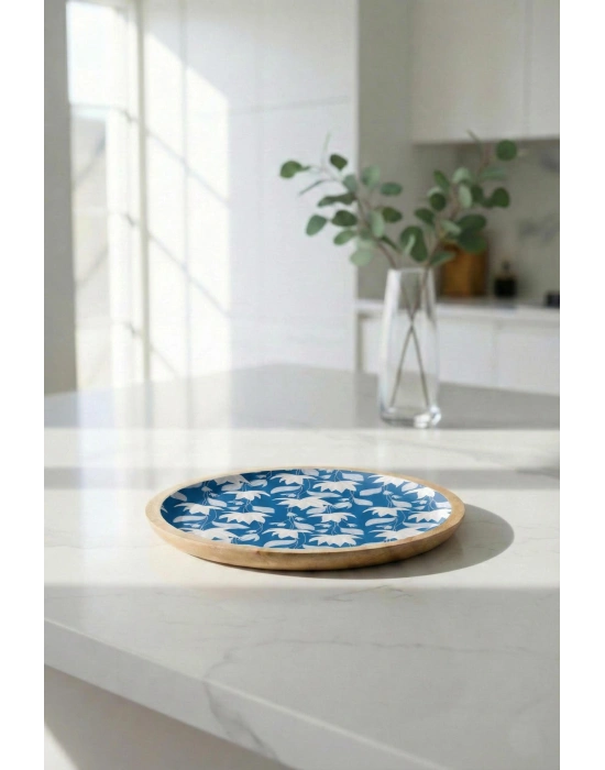 Mango Agacı Servis Tabağı & Sunum Tabağı 25 Cm Desenli