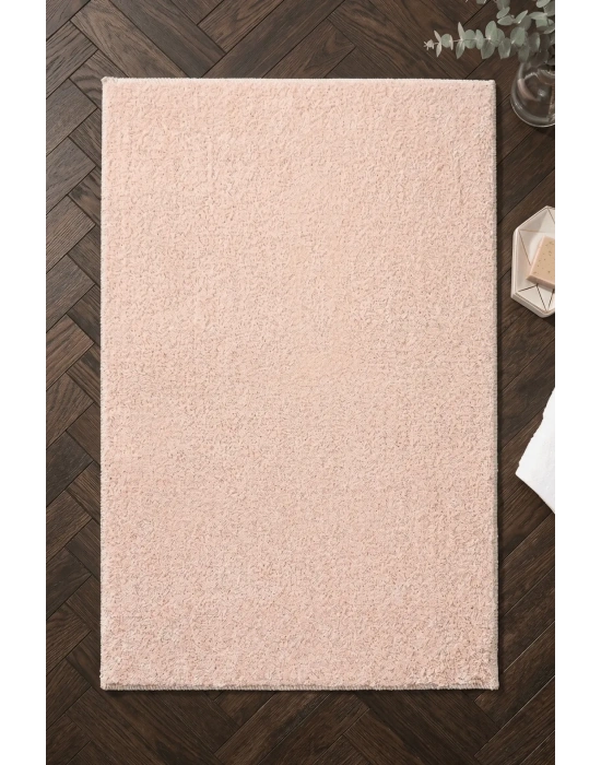 Mars-PEMBE-Premium Kadifemsi Halı Oturma Odası-Salon-Mutfak-Kaymaz Taban -Yıkanabilir-Modern