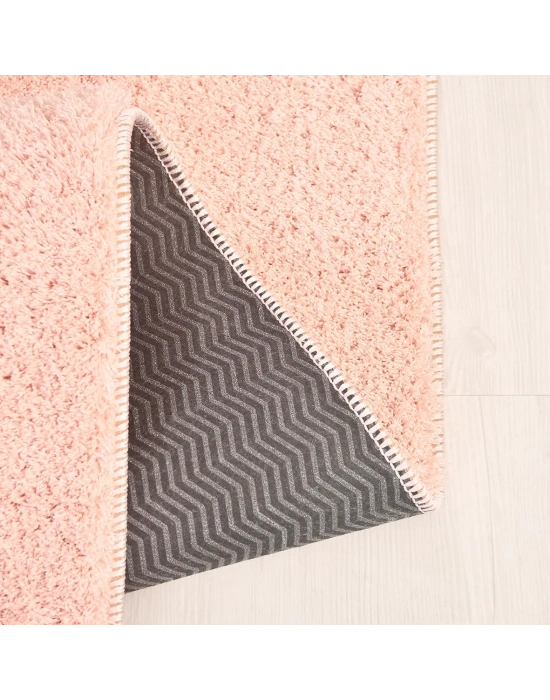 Mars-PEMBE-Premium Kadifemsi Halı Oturma Odası-Salon-Mutfak-Kaymaz Taban -Yıkanabilir-Modern