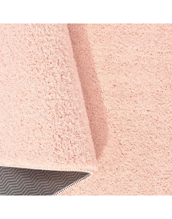 Mars-PEMBE-Premium Kadifemsi Halı Oturma Odası-Salon-Mutfak-Kaymaz Taban -Yıkanabilir-Modern