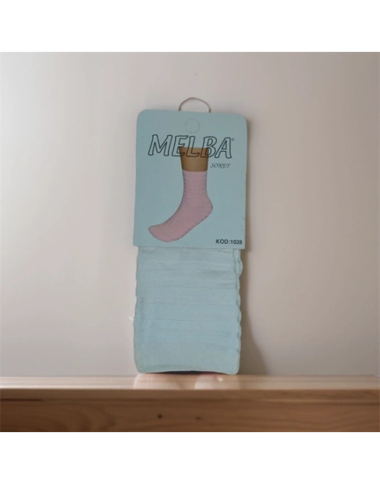 Melba Kareli Polymid Soket Çorap
