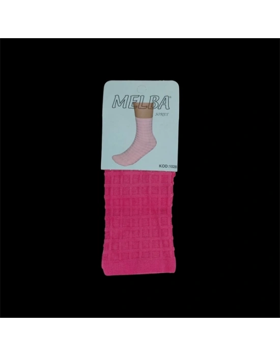 Melba Kareli Polymid Soket Çorap