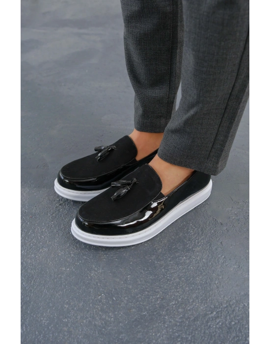 MN002 - RBT Loafer Verniciata Erkek Ayakkabı SIYAH