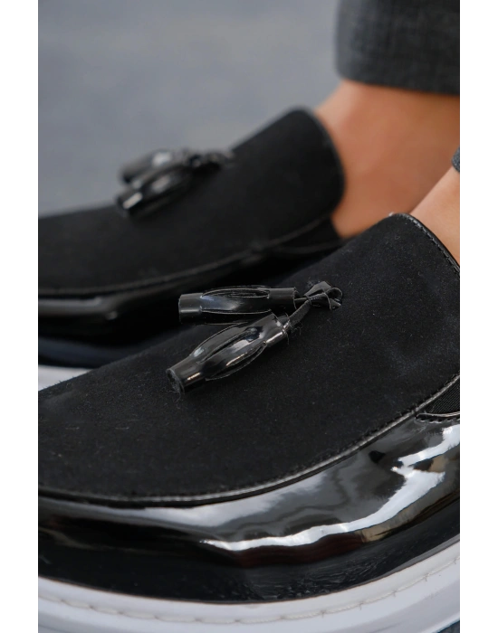 MN002 - RBT Loafer Verniciata Erkek Ayakkabı SIYAH