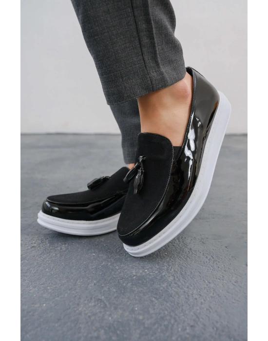 MN002 - RBT Loafer Verniciata Erkek Ayakkabı SIYAH