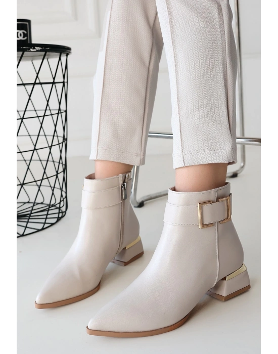 Mona Bej Cilt Topuklu Kadın Bot