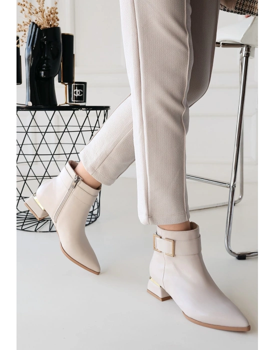 Mona Bej Cilt Topuklu Kadın Bot