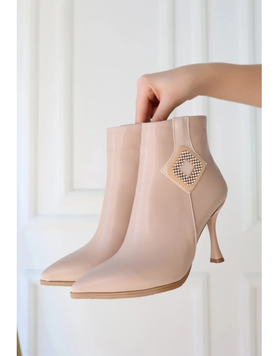 Moose Nude Cilt Topuklu Kadın Bot