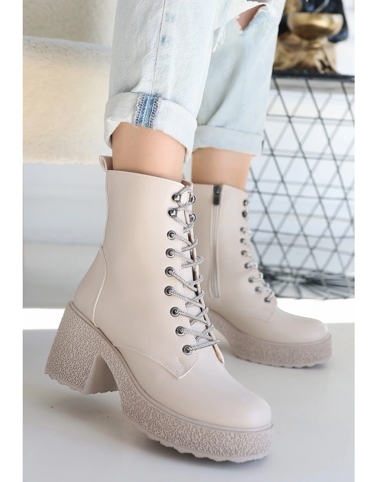 Morliy Bej Cilt Bağcıklı Kadın Bot