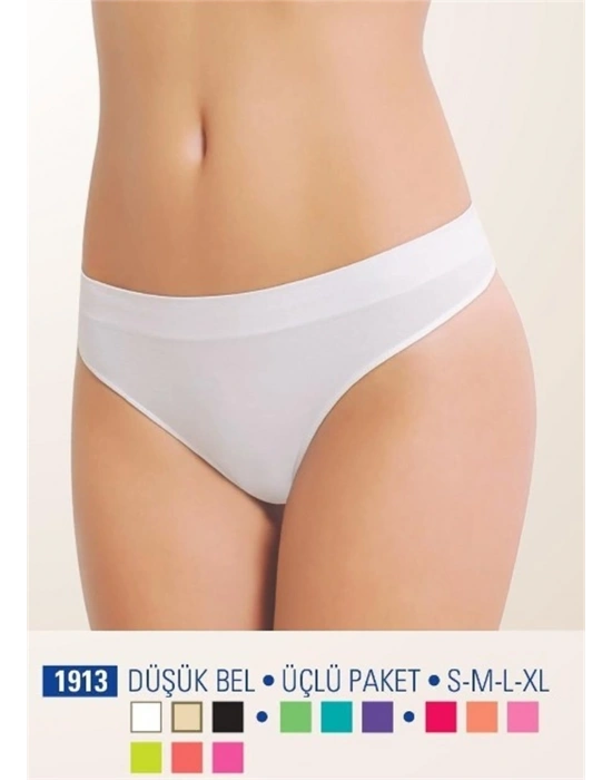 Nbb 1913 Düşük Bel Üçlü Paket Dikişsiz