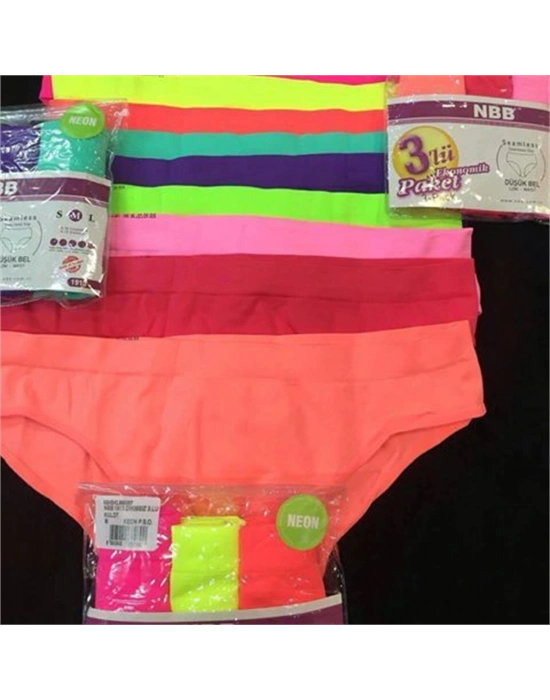 Nbb 1913 Düşük Bel Üçlü Paket Dikişsiz