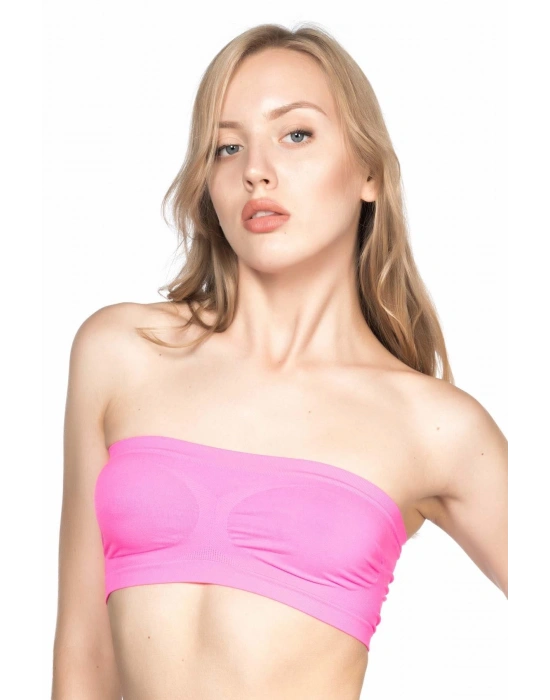 NEON FUŞYA MI Emay 4002 Soft Straplez Büstiyer