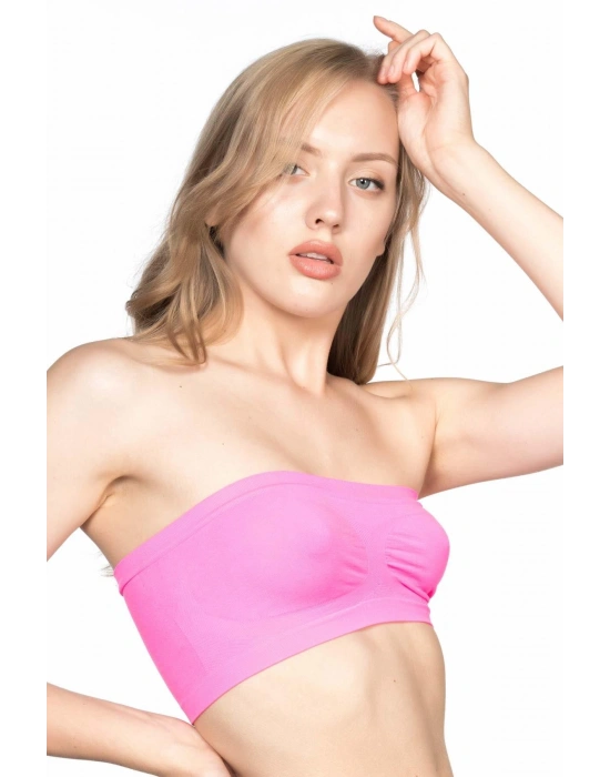 NEON FUŞYA MI Emay 4002 Soft Straplez Büstiyer