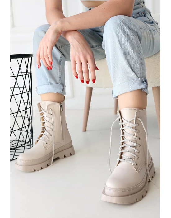 Orge Bej Cilt Bağcıklı Kadın Bot