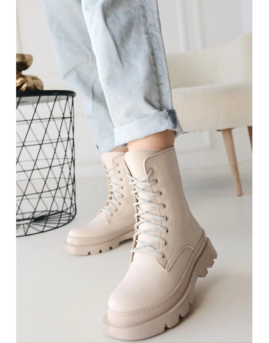 Orge Bej Cilt Bağcıklı Kadın Bot