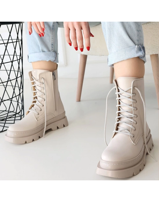 Orge Bej Cilt Bağcıklı Kadın Bot