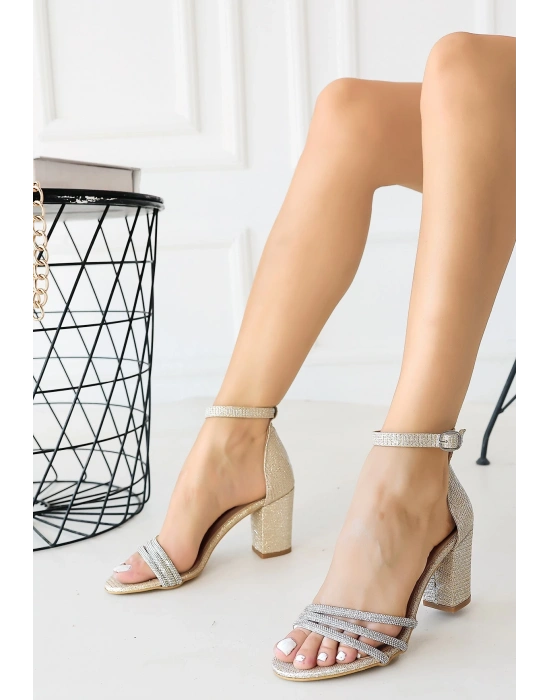 Ossu Vizon Saten Kadın Topuklu Ayakkabı