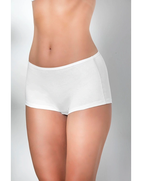 PAMUKLU BOXER KÜLOT BEYAZ (MGP2963)