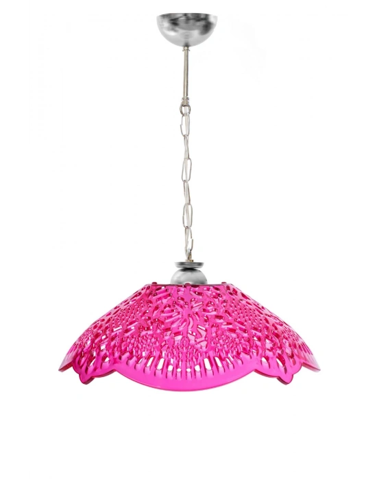 Pembe Akrilik Avize Modern Dekoratif Aydınlatma 35x35x12 cm
