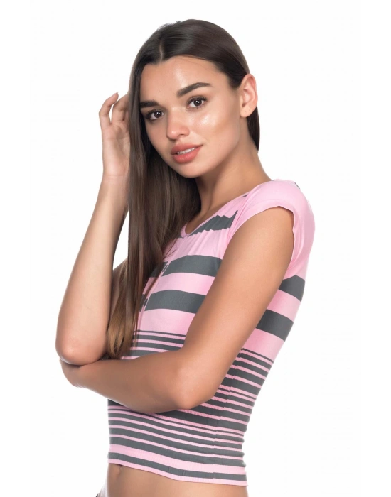 PEMBE GRİ MI Emay 5026 Soft Seamless T Shirt