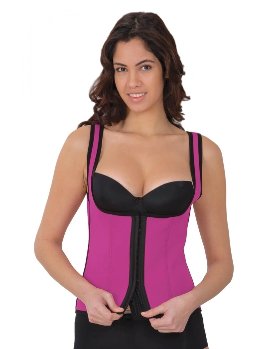 PEMBE MI 9173 Agraflı Göğsü Açık Atlet Korse