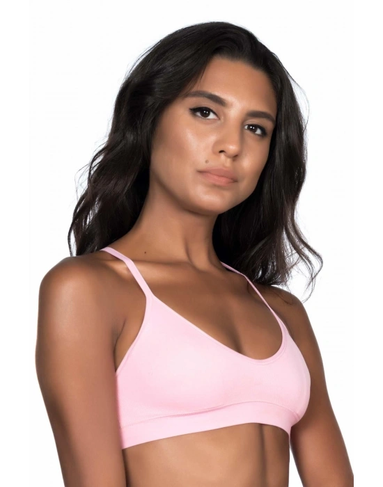 PEMBE MI Emay 4020 Pedli İnce Askılı Büstiyer