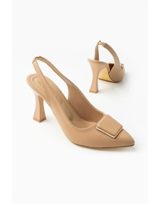 Pıert Nude Cilt Topuklu Ayakkabı